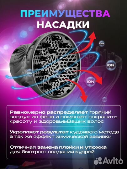 Диффузор для фена для укладки кудрявых волос