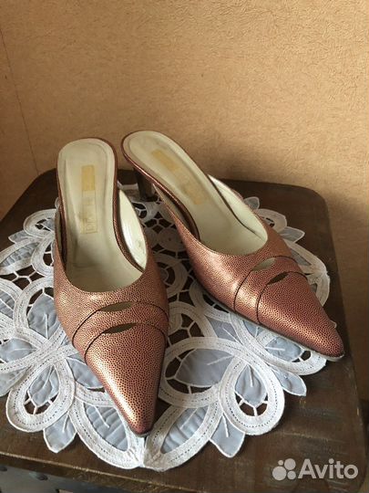 Туфли мюли сабо натуральная кожа Европа 36