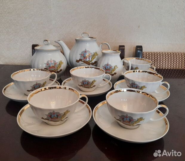 Чайный сервиз 65 лет Победы дулево