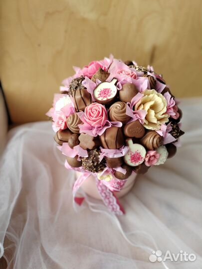 Съедобные букеты из конфет. Вкусные подарки