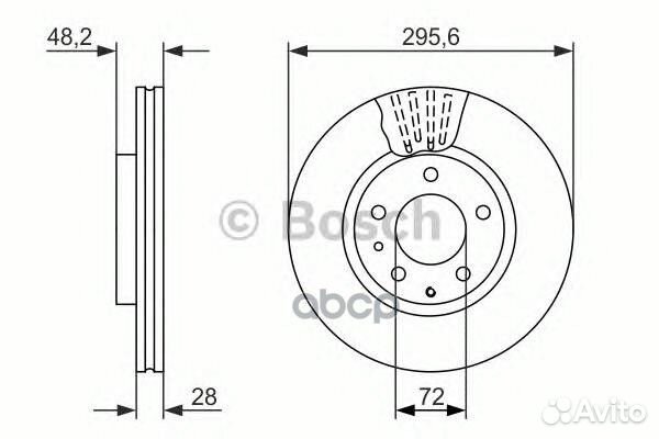 Диск тормозной 0986479758 Bosch