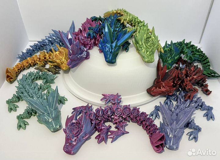 Игрушка подвижный антистресс дракон 3д печать