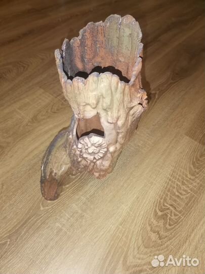 Пень глиняный для аквариума