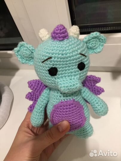 Подарок на Новый год Дракончик вязанные игрушки