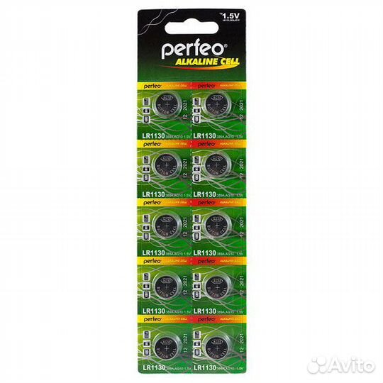 Батарейка Perfeo LR1130/10BL Alkaline Cell 389A AG
