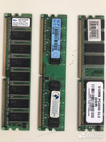 Оперативная память от компа и ноута (см. описание)