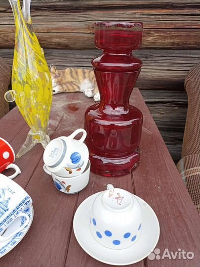 Графин и чашки СССР