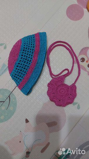 Панама вязаная для девочек