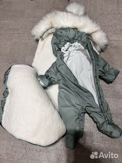 Конверт кокон на выписку зимний