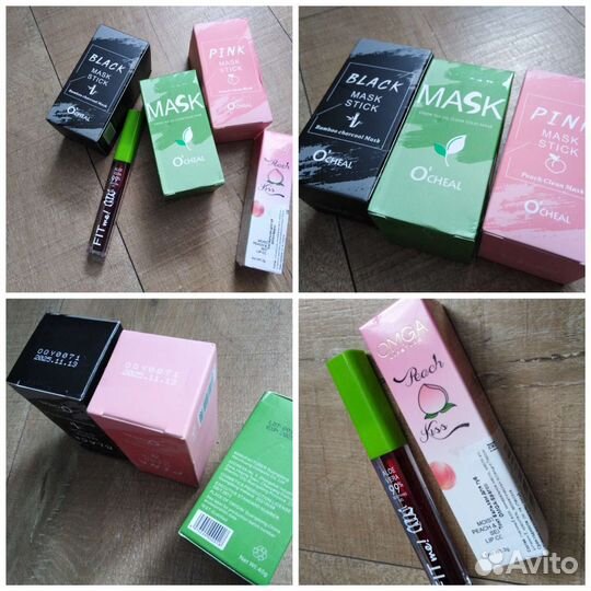 Маски для лица, тинт для губ, бальзам для губ