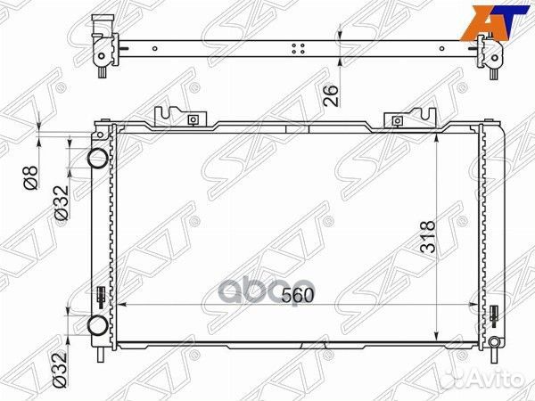 Радиатор LADA Priora 07-18 SG-LD0002-2-R Sat