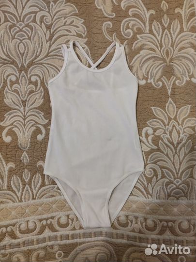 Купальник для хореографии белый рост 128 р. 32