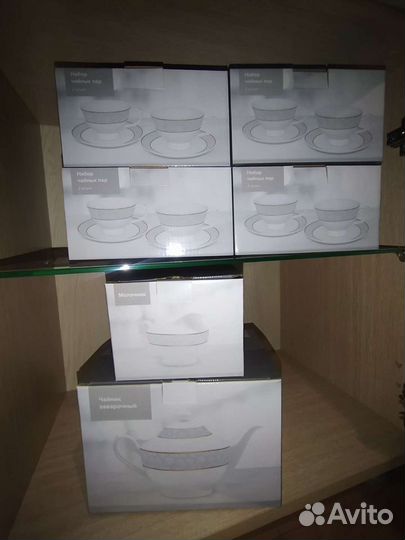 Чайный фарфоровый сервиз новый