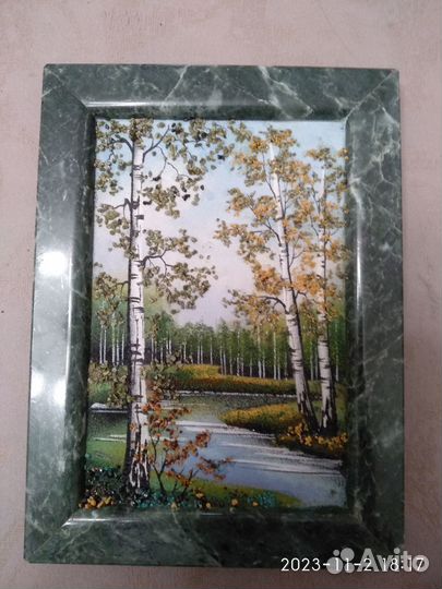 Две картины из натурального камня