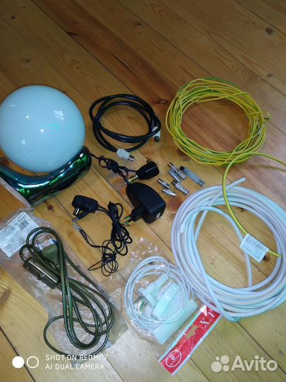 Кабель тв, заземляющий кабель, питание усилителя