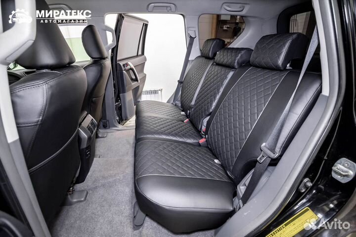 Авточехлы Тойота Прадо 150 с 09-17 / Экокожа Ромб