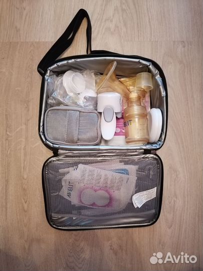 Молокоотсос avent электрический, термосумка