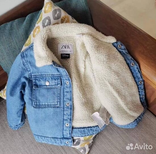 Новая джинсовая утепленная куртка zara