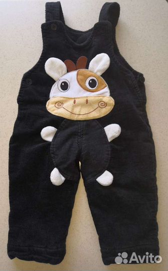 Полукомбинезон вельветовый на флисе