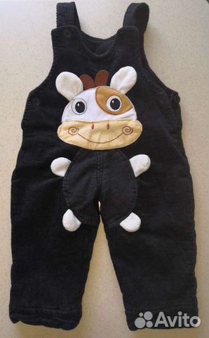 Полукомбинезон вельветовый на флисе