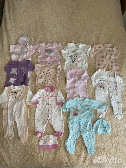 Одежда на девочку 56-62-68 пакетами
