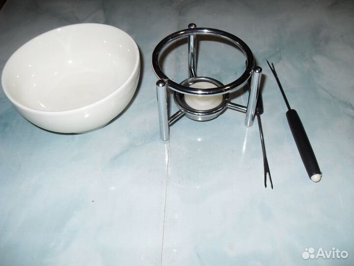 Набор для фондю с подогревом от свечи. Новый