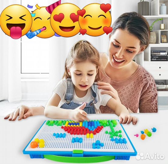 Мозаика детская / планшет с деталями/ конструктор