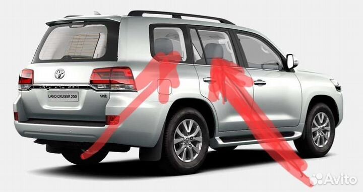 Стекла боковые ланд круизер