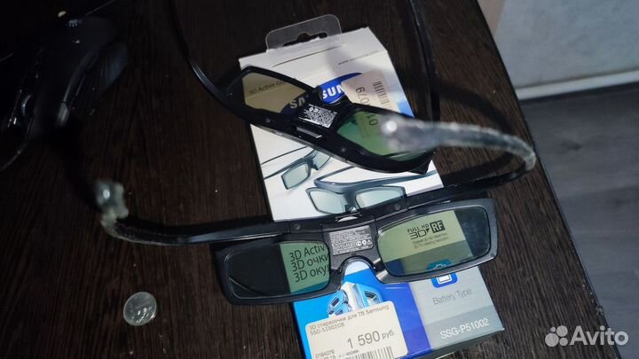 3d очки для Самсунга активные 3шт в наличие