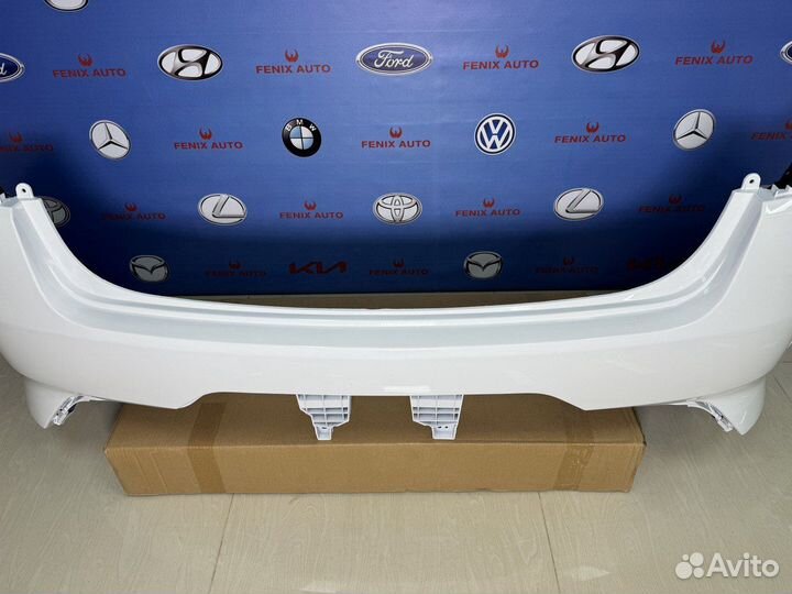 4 Задний бампер Kia Rio 4 от 20-23 г. цвет Белый