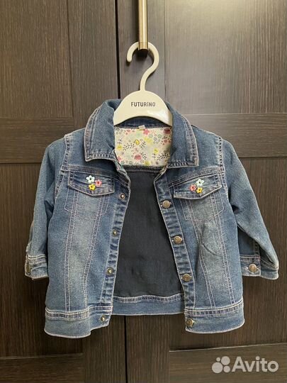 Джинсовая куртка детская размер 86