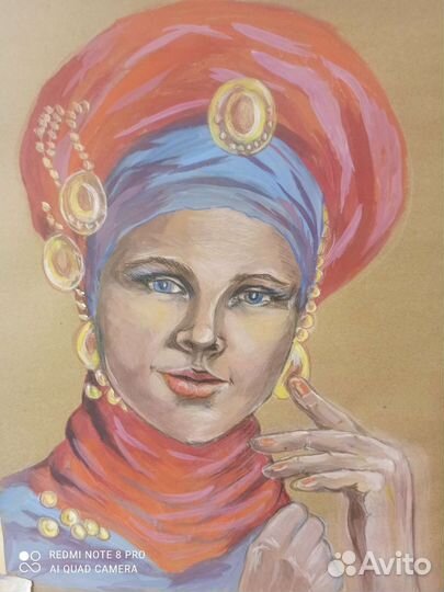 Портреты дама в турбане