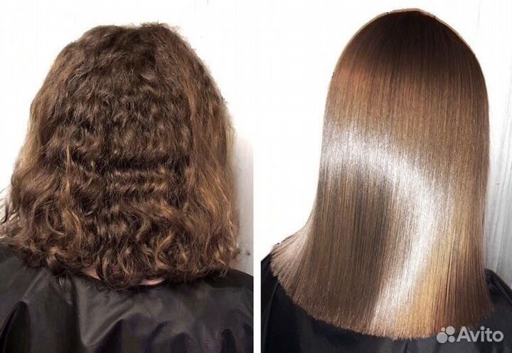 Кератиновое выпрямление волос