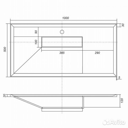 Раковина кварцевая для ванной черная матовая, уголь