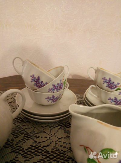 Чайный сервиз сирень дулево