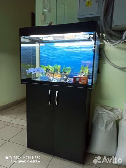 Аквариум122, свет биофильтр фон3D море подставка