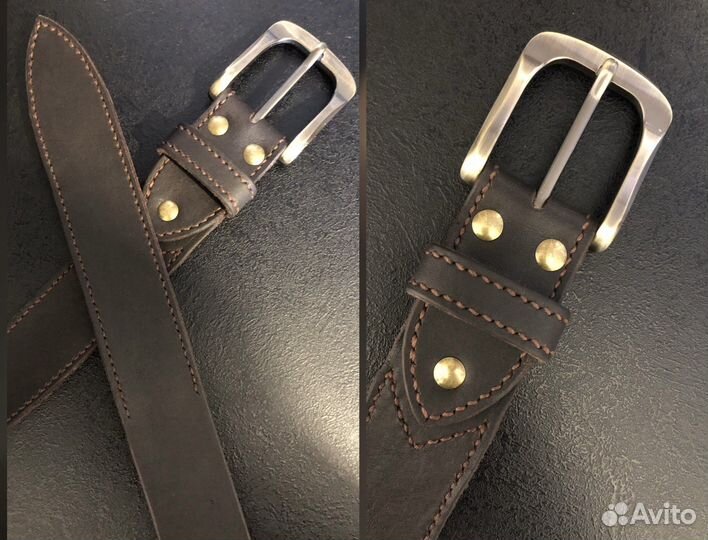 Кожаный ремень (ручная работа)