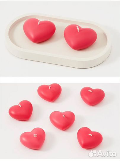 Свечи Notem Red 6 сердец