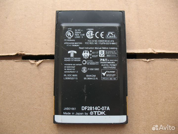 Pcmcia TDK Modem DF2814 V.34 PC card