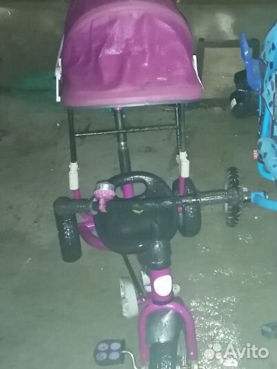 Велосипед коляска с ручкой
