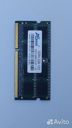 Оперативная память sodimm DDR3 2GB 1333