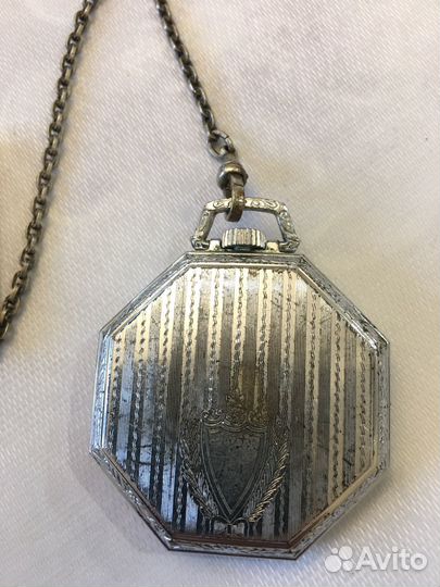 Старинные карманные часы waltham