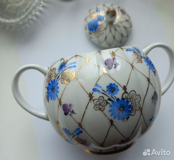 Сахарница фарфор СССР лфз