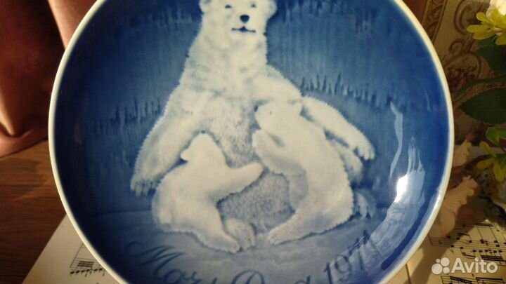 Тарелка День матери с медведями 1974 Bing&Grondahl