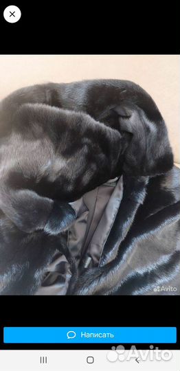 Шуба норковая с капюшоном 50 52