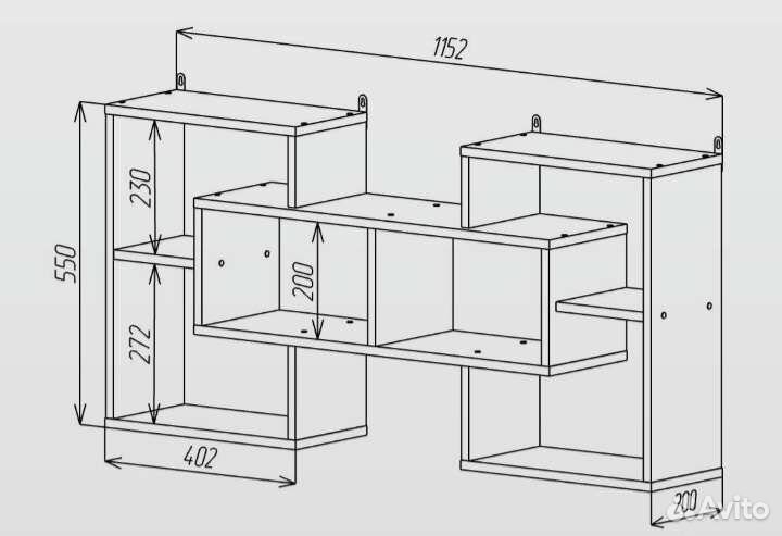 Полка настенная IKEA белая