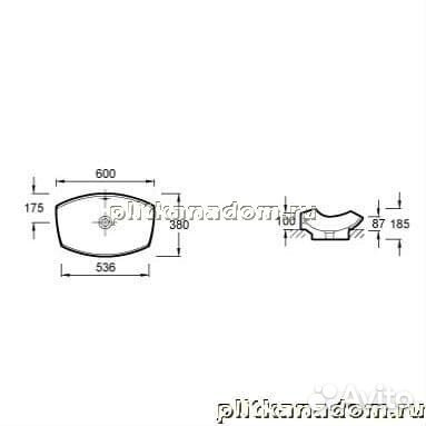 Jacob Delafon Ovale Dessus E1186-00 раковина встраиваeмая 60х38