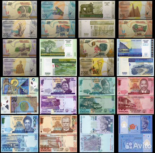 Иностранные банкноты от М до Т