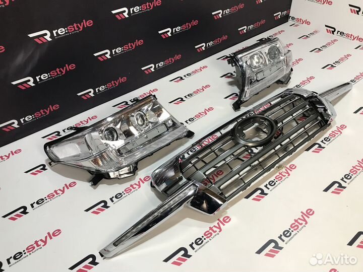 Фары с решеткой Toyota Land Cruiser 200 U284