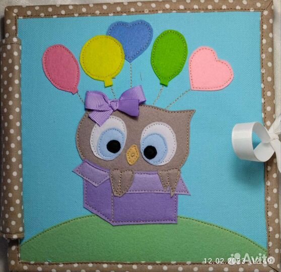 Книжка из фетра и ткани (метрика)